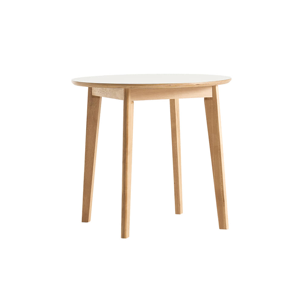 라미 HPM 화이트오크 원목 원형 식탁 테이블