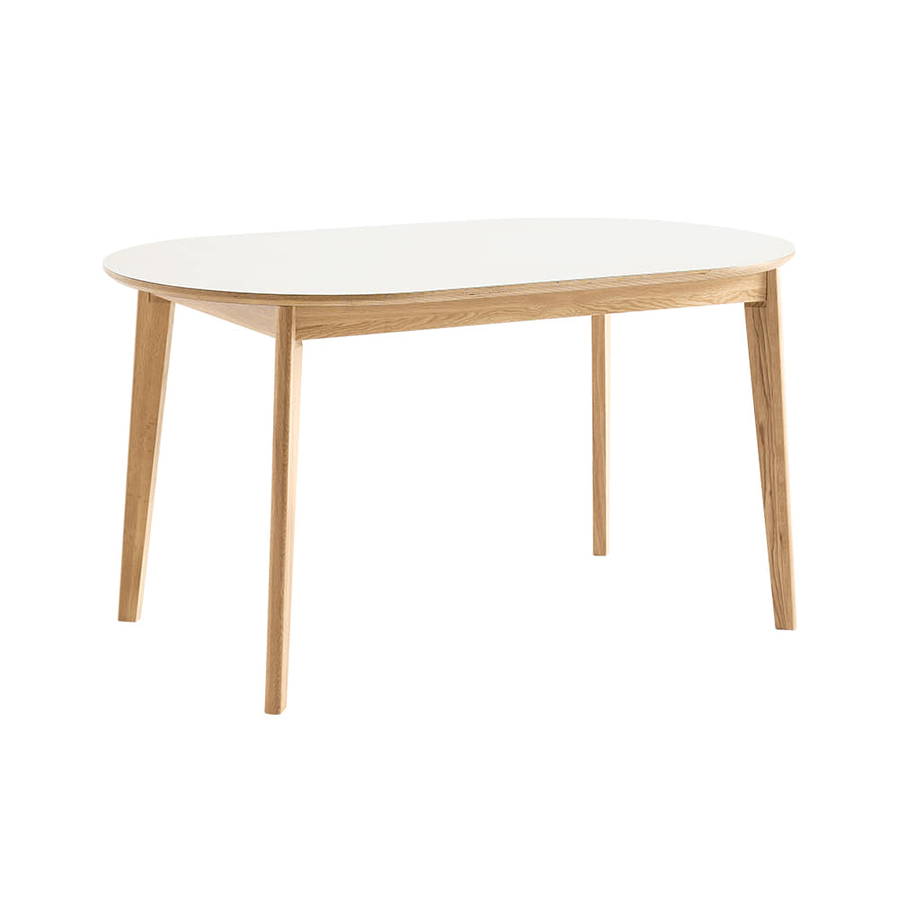 라미 HPM 화이트오크 원목 타원형 식탁 테이블